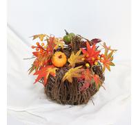 Anelli Candela Autunno con Foglie Artificiali Autunnali per Decorazione Tavola F