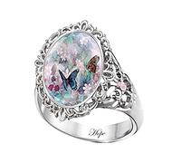 Anelli Centrici Del Mozzo Anello da donna in rame con zirconi eleganti e alla moda con anelli colorati O Set Di Grimaldelli (Colorful, One Size)
