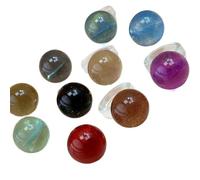 Anelli circolari unici in resina geometrica con colori di marmo e effetto stellato di sabbia anelli accessori sabbia rotonda