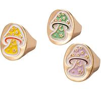 Anelli Colorati per Le Donne Ragazze Adolescenti Anelli robusti Anelli con Sigillo Gioielli Anelli smaltati Dichiarazione estetica Anelli impilabili Dexterous And Professional