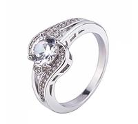 Anelli compatibili con Fare Set Resina Semplice Anello Rotondo di Pietra Cinghia Lunga Senza Anelli (L, Taglia Unica)