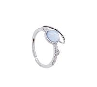 Anelli compatibili con il set di anelli in metallo blu pianeta a forma di anello alla moda, anelli belli, 3-3-1, Metallo, Non pietra preziosa