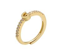 Anelli con iniziali da donna, anello con lettera iniziale, apertura regolabile, da donna, classico, semplice, anello da dito per donne, regalo per feste, 26 lettere dell'alfabeto scintillanti, anello