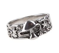 Anelli con motivo a fungo retrò decorazione gioielli stella a cinque punte elegante regali alla moda taglia 7-12 per donne adolescenti amici moda modello fungo anello stella a cinque punte gioielli