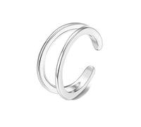 Anelli con punta regolabile a doppio cuore a due barre adatti per feste in spiaggia Gioielli in lega di rameUtile trattato.