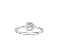Anelli coordinati, anelli da donna per nocche 1 ct a forma di principessa moissanite set di gioielli per le donne, O 1/2, Platino, Moissanite