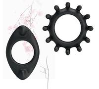 Anelli correttivi in silicone nero per l'allenamento maschile Set di 2