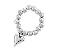 Anelli creativi geometrici a forma di cuore, regolabili, in acciaio inox, per appassionati di moda e stili unici, accessori da donna alla moda, One Size, come descritto, come descritto