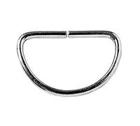 Anelli D Bulk Hardware BH05180 placcato in nichel, metallo, bianco, 19 mm, set di 50