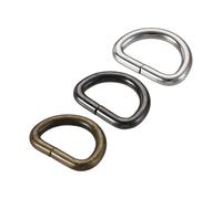 Anelli D in Metallo 0.79"(20mm) per D-Rings, Argento, Bronzo, Nero (30pcs)