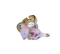 Anelli da cocktail smaltati a forma di rana stravaganti audaci gioielli impilabili Mix & stili per i giovani Rane in lega impilabili Animale Gioielli dolci e freschi Disegni a strati alla moda