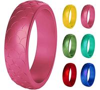 Anelli da Donna Anelli economici2Pcs Donne Modello a Scala di Pesce Anello in Silicone di Compleanno Accessorio per FEDI Nuziali I Gioielli Sono Il miglior Regalo - US 8 2 Durability