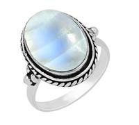 Anelli da donna con pietre naturali e sintetiche, in argento Sterling 925, realizzati a mano, gioielli alla moda con pietra portafortuna ovale, perfetti per anniversari e occasioni speciali, 22 1/8