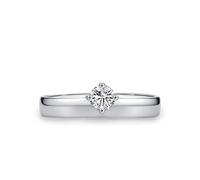 Anelli da donna in argento 925, anelli in argento, vintage, semplice solitario con quattro denti, misura 57 (18,1)