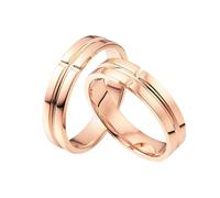Anelli da donna, stile rustico, con diamante, in oro rosa, idea regalo per donne, L 1/2, Oro rosa 9 carati, Nessuna pietra preziosa