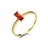 Anelli da donna vintage, anello di fidanzamento da donna, set di quattro artigli con granato, oro 18 carati, regalo migliore amica, 45 (14.3), Oro 18 carati, Granato
