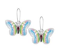 Anelli da festa in acrilico farfalla falena pendente pendente colorato materiale acrilico gioielli regalo per donne ragazze farfalla Dangle, Taglia unica, come descritto