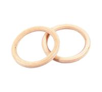 anelli da ginnastica, 1 anello da palestra for trazioni in legno di betulla for allenamento forza a casa con cinghie regolabili opzionali(32mm)