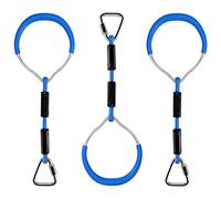 anelli da ginnastica, Anelli colorati for bambini, sport all'aria aperta, arrampicata aerea, tuta da ninja, giocattoli picnic, regali di compleanno for, accessori for giochi estivi(Blu)