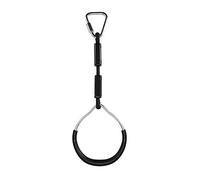 anelli da ginnastica, Anelli da ginnastica for trazioni con barra trapezio for impieghi gravosi for bambini, colorati, usare all'aperto, for percorsi a ostacoli Ninja(Black)