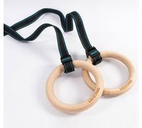 Anelli da ginnastica in legno con cinghie LivePRO