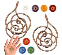 Anelli da Mano per Reiki | 2 Pezzi Anello Antistress Metallo,Decorazione per Casa per Donne Uomini Bambini Ragazzi Famiglie Figlie Figli