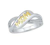 Anelli Da Motociclista Anelli da donna Anelli d'amore per mamma Anelli doppi per mamma Anelli d'amore a colori Anelli per mamma con lettera mamma Anello Il Signore Degli Anelli (Gold, 11)