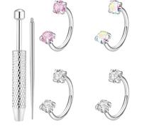 Anelli da naso | Piercing resistente allo scolorimento in acciaio inossidabile - piercing al naso orecchini e anelli, per vacanze compleanni balli di nozze feste incontri, se beskrivning, Acciaio