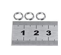 Anelli da Pesca a Doppio Cerchio Anello Esche da Pesca in Acciaio Inossidabile Kit di Attrezzatura per Pesca(100 pezzi 8#)