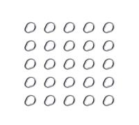 Anelli da pesca solidi a forma di pera da 25 pezzi, connettori in acciaio inox, anelli divisi per lenze di assistenza, con gancio di collegamento per la linea di assistenza, maschere con gancio
