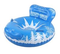 Anelli da sci gonfiabili Giocattolo invernale all'aperto Materiale durevole in PVC Accessori per tavola da sci per sport sulla neve Bambini Adulti Blu Bianco 45,3x45,3x26,0 pollici