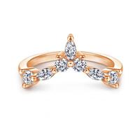 Anelli da sposa della corona sterling anello di fidanzamento del matrimonio anello abbagliante cz marchese gioielli