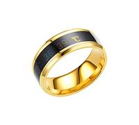 Anelli da uomo a temperatura fredda, anello per il corpo, temperatura in acciaio inox, cambiamento di colore, anello medio per uomo, Misura unica, Acciaio al titanio, Non pietra preziosa