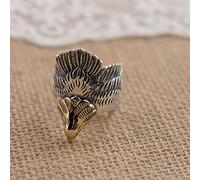 Anelli D'Argento,S925 Anello In Argento Sterling Con Piume D'Aquila Anelli Regolabili Anello Aperto Retrò In Argento Anello Per Il Pollice Anello Per L'Eternità Fascino Di Nozze Gioielli Regali Pe