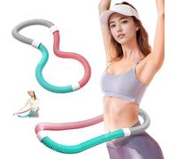 Anelli De Fitness Con Peso, Anelli De Essere Ruotato E Piegato, 160 Cm Cerchio De Fitness Para Abdominales, Cerchio De Pvc per Allenare Tra Cui, Petto, Gambe E Schiena (Rosa Verde 1,4 kg)