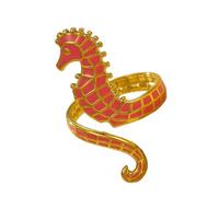 Anelli decorativi unici a forma di cavalluccio marino, per appassionati di moda e amanti dell'arte alla ricerca di stili individuali e gioielli dal design creativo, Misura unica, come descritto, come