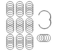 Anelli del Libro, Anelli per Fogli, 100 Pezzi Leaf Binder Metallici Metallo Libro Anelli Portachiavi per Scrapbooking Album Libro (19mm)