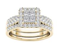 Anelli Del Rubinetto per Gli Uomini Erezione Anelli di coppia intarsiati gioielli placcati in oro Anelli classici con zirconi Doppio Anello (Gold, 9)