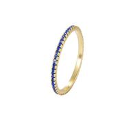 Anelli dell'amicizia amiche, anelli da donna con dita piccole, per sempre, blu scuro, taglio rotondo, laboratorio, zaffiro, oro giallo 9K, misura 54 (17,2)