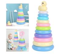 Anelli di accatastamento Giocattolo Morbido Arcobaleno Stacker Del Bambino