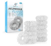 Anelli di Acupressione per dito - Set da 12 in Argento | Anello Massaggiante con 210 Punti di Pressione + E-Book Gratuito | Rilassamento per Mani