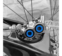 Anelli di bloccaggio freno per bicicletta Shimano MT5 MT7 4 pistoncini pinze - Set di coperture decorative in plastica per pinze 15 x 10,8 x 5,5 mm giallo/rosso/verde/blu/arancione