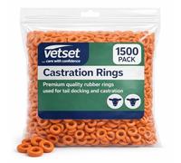 Anelli di castrazione per agnelli, vitelli e capre, anelli in gomma di alta qualità per castrazione e aggancio della coda, confezione da 1500