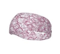 Anelli di cipolla rossa a fette Modello fasce per capelli Fascia per il sudore sportiva Fasce per esercizi atletici Turbante Testa per capelli Per uomo Donna Yoga Fitness