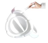 Anelli di colla per ciglia - palette adesiva per extension ciglia, 100 | Set di supporti | Design ergonomico montato sulle dita, struttura a fessura per separare colla e pigmento