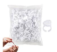 Anelli Di Colla Per Estensioni Di Ciglia | Forniture Di Estensioni Di Ciglia Intelligente Colla 100pcs - Tazze Di Ventilatore Solide Forniture Di Frustate Per Matita