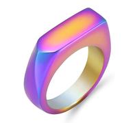 Anelli di cremazione per ceneri Anello a fascia quadrata semplice ricordo anello freccia anello porta ceneri per animali domestici anello commemorativo umano per uomini donne, 9, Acciaio inossidabile