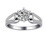 Anelli Di Diamanti per La Liquidazione Delle Donne Anello Moda Anello Personalità Geometrica Gioielli Con Diamanti Cavi Creativi per Anelli Di Fidanzamento (Silver, 9)