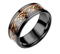 Anelli di drago luminoso giallo incandescente Anelli da uomo in acciaio inossidabile Glow in the Dark Fluorescente Anello da donna Anello da sposa Gioielli di moda Design pratico e durevole