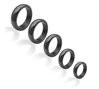Anelli di ematite per ansia Anello Ematite Anello Magnetico Curvo per Donna Uomo Anello Ematite Unisex Minimalista Semplice Cupola per bilanciamento della radice chakra assorbe lenergia negativa